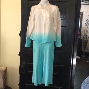 Calvin Klein 100% silk suit